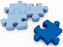 Jigsaw Puzzle Pieces, with missing piece
